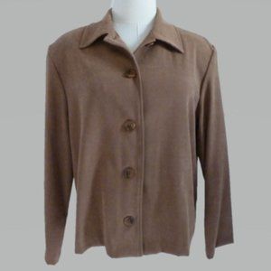 Briggs New York MP Camel Faux Suede Jacket